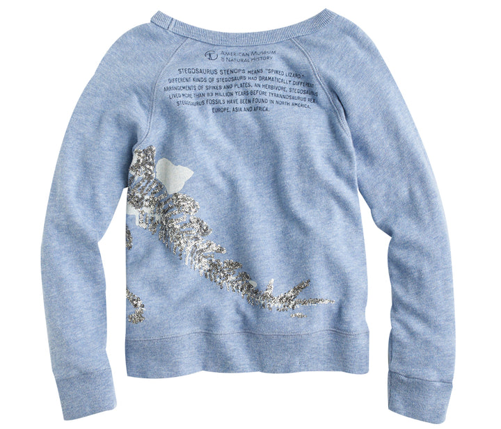 Sequin Stegosaurus Long Sleeve - J.Crew for the American Museum of Natural History