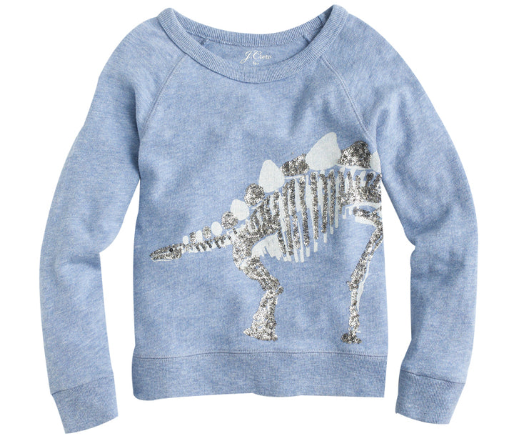 Sequin Stegosaurus Long Sleeve - J.Crew for the American Museum of Natural History