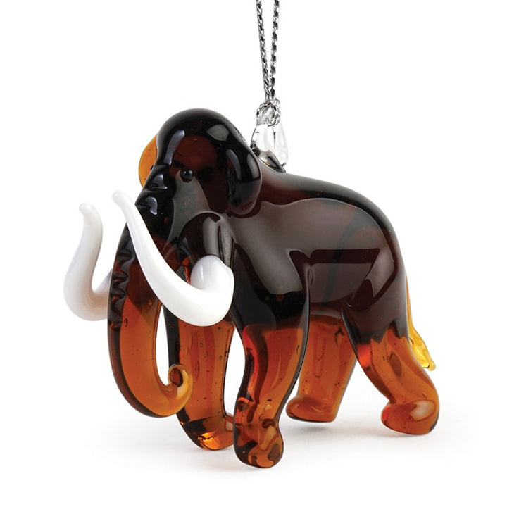 Handblown Glass Woolly Mammoth Ornament