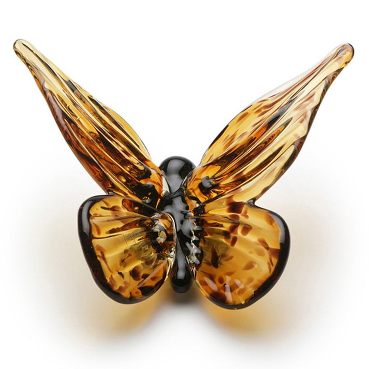 Handcrafted Glass Monarch Butterfly Paperweight