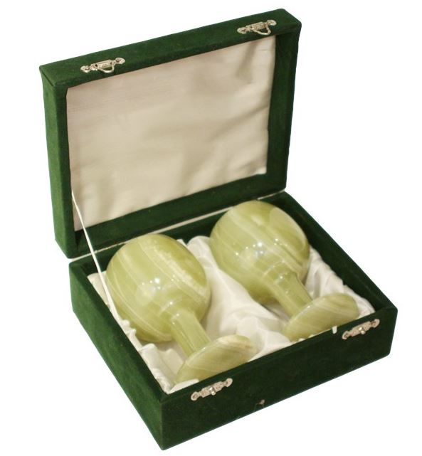 Set of Banded Onyx Wine Goblets