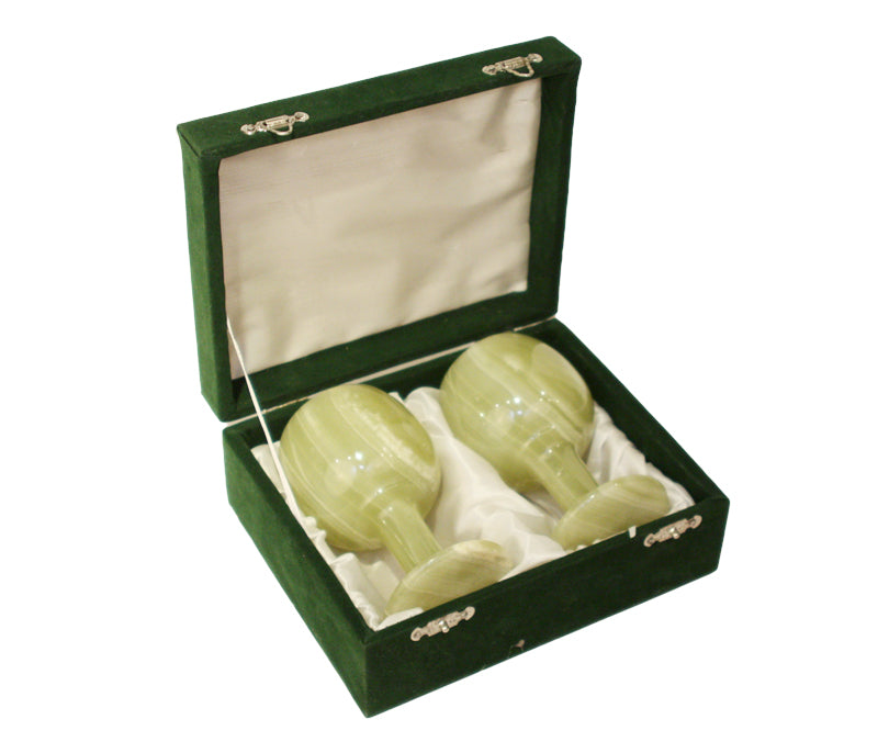 Set of Banded Onyx Wine Goblets