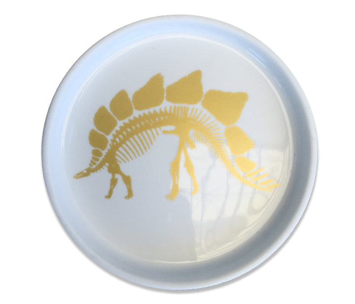 Gold Fossil Dinosaur Trinket Plates
