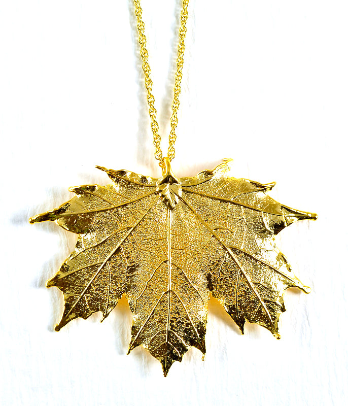 Gold Plated Leaf Necklaces