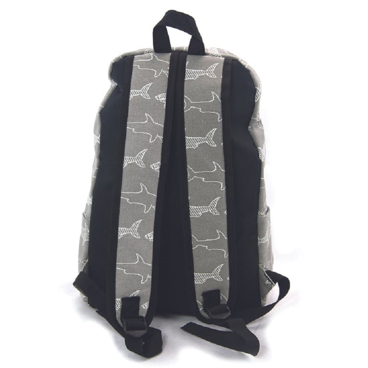 Gray Canvas Sharks Backpack
