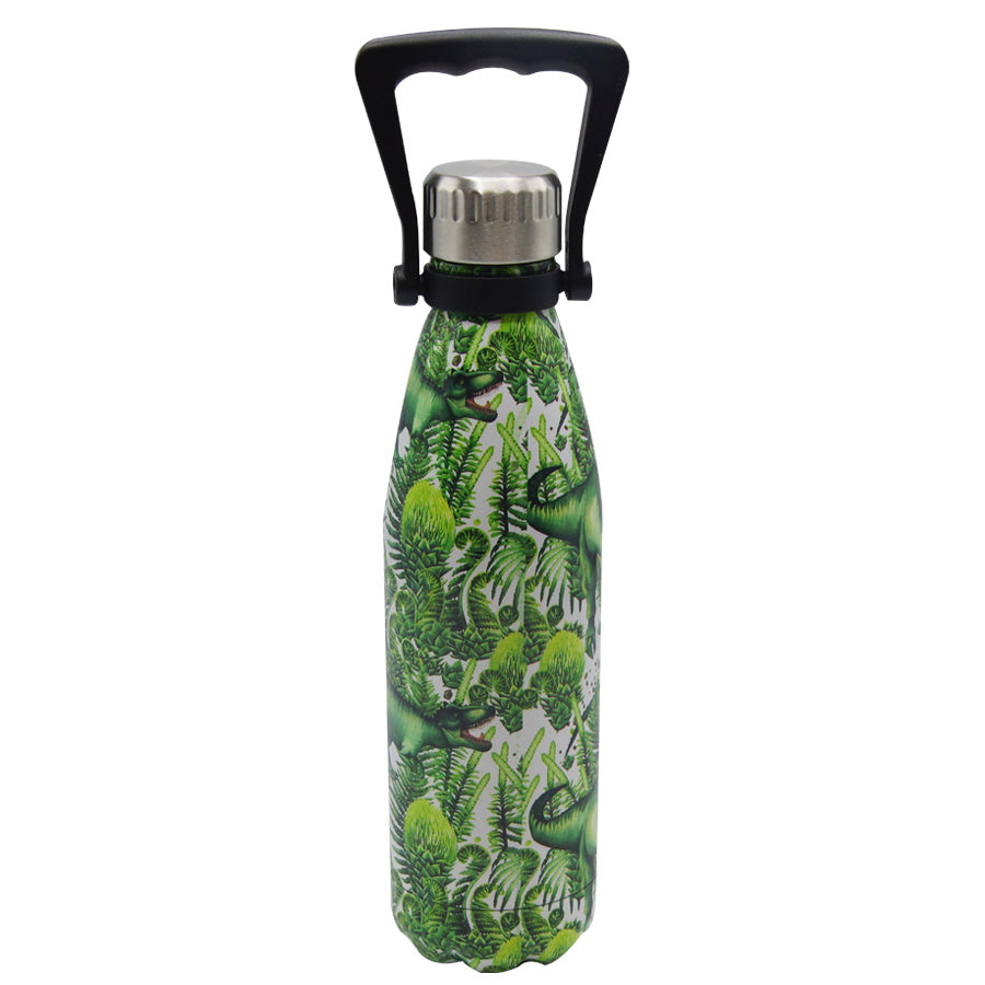 Green T. Rex Print Stainless Steel Water Bottle