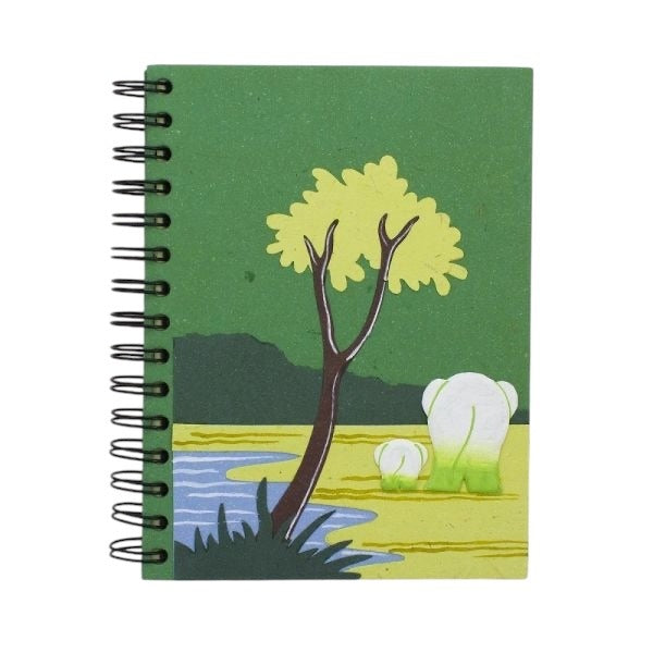 Green Elephants Spiral Notebook