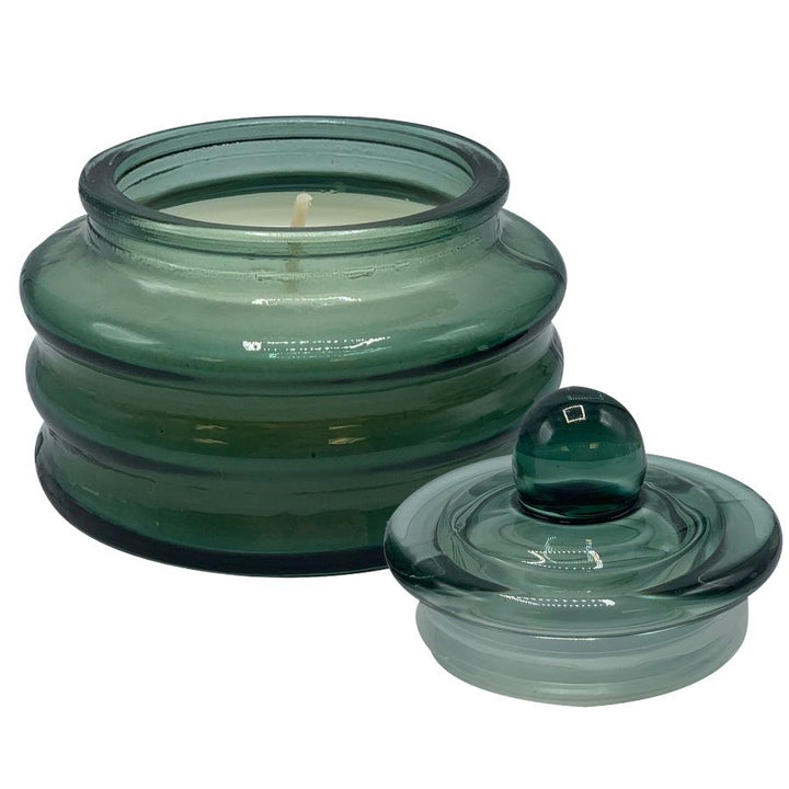 Cypress and Fir Candle in Green Glass Mini Pot