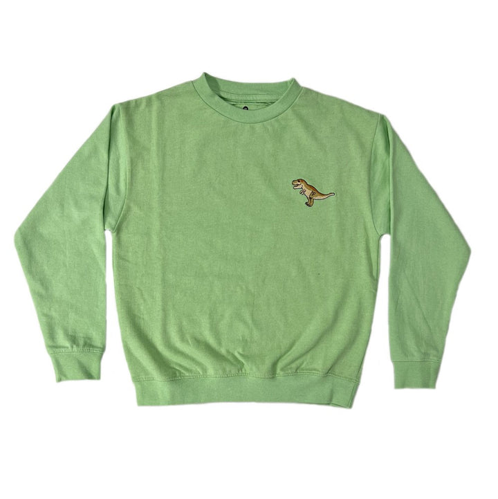 Youth Apple Green Dino Sweatshirt