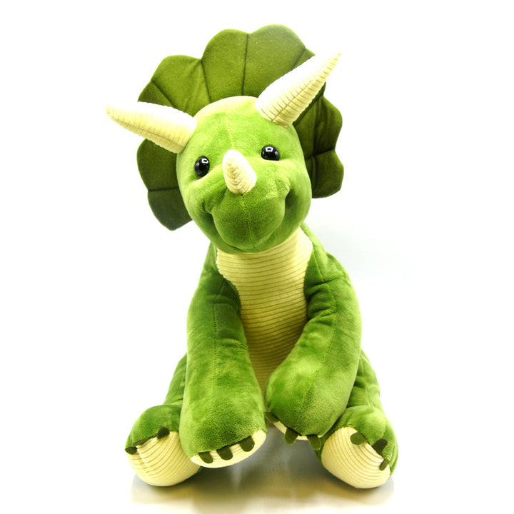 Large 15 Inch Plush Green Triceratops