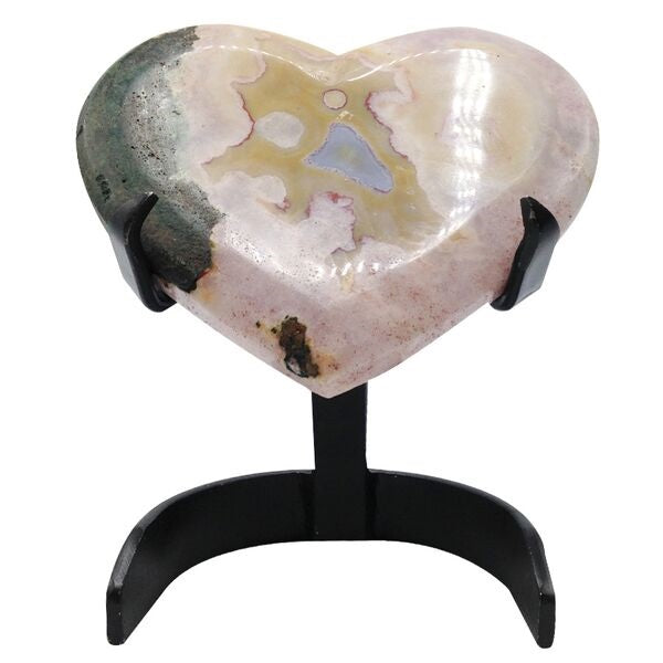 Large Brazilian Agate Geode Heart