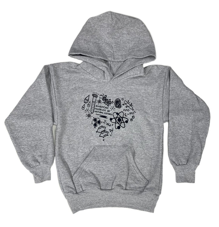 Youth Gray Eco-Friendly I Heart Science Hoodie