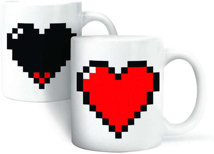 Pixel Heart Heat Changing Mug