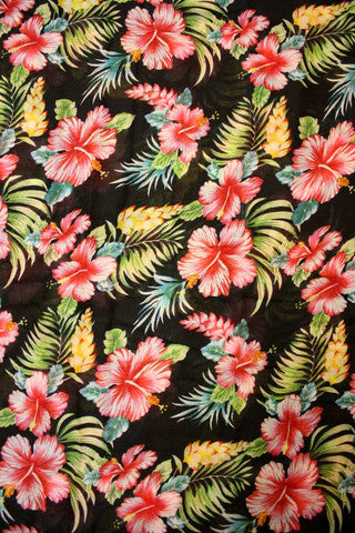 Multi-Colored Hibiscus Scarf