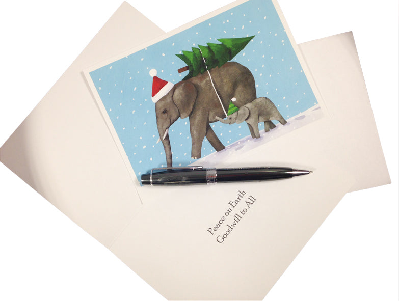 Elephant Holiday Greeting Cards