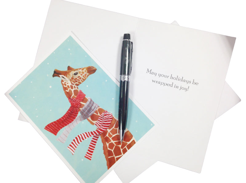 Holiday Giraffe Greeting Cards
