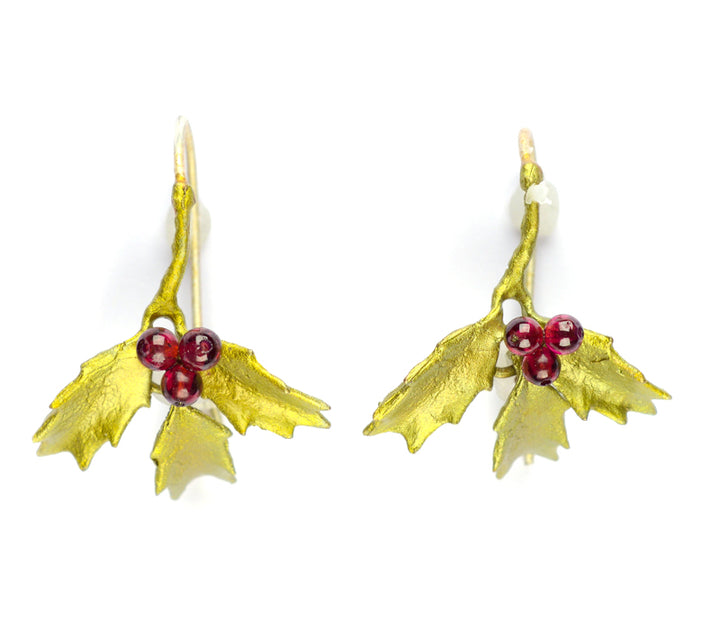 Holly Garnet Earrings by Michael Michaud