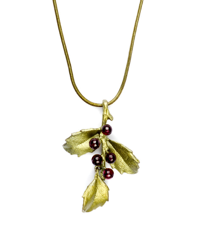 Holly Garnet Pendant Necklace by Michael Michaud