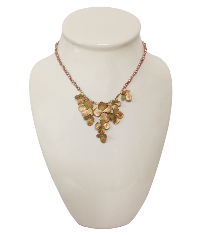 Hydrangea Pearl Necklace
