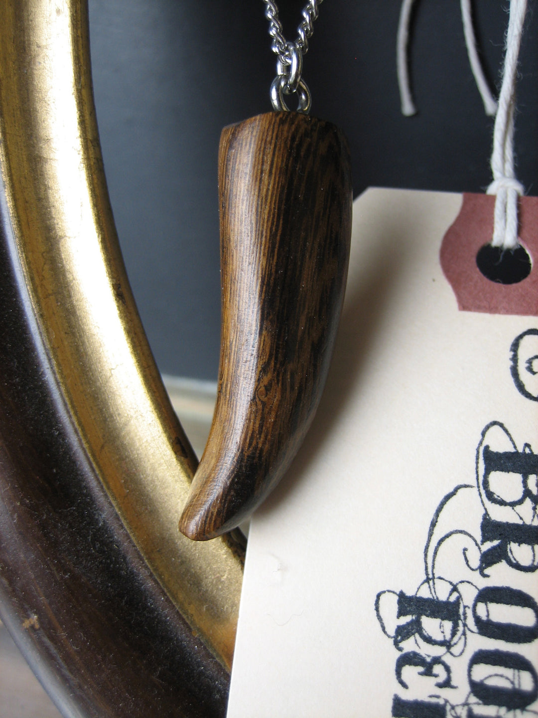 Wooden Horn Necklace