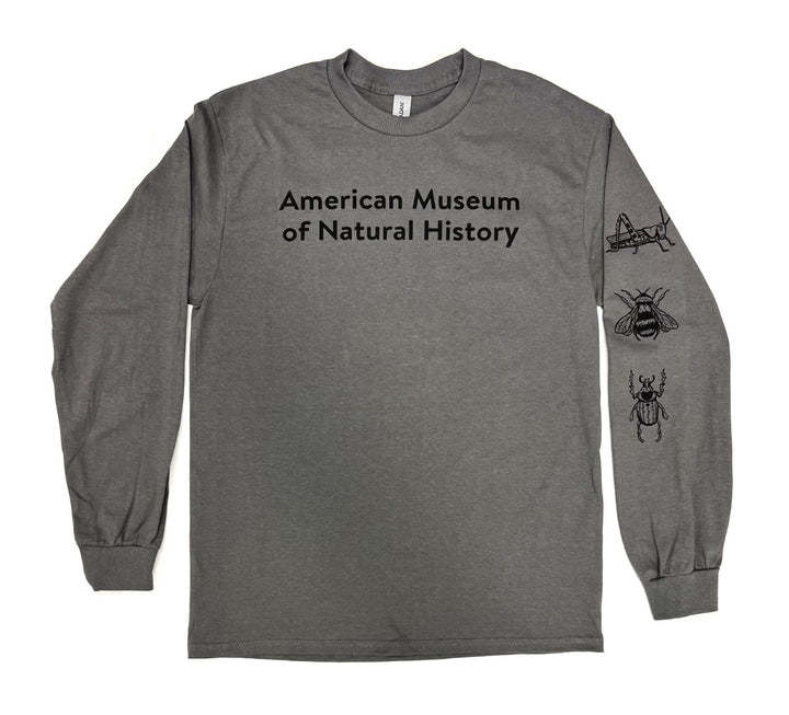 Adult AMNH Insects LS Charcoal T-Shirt