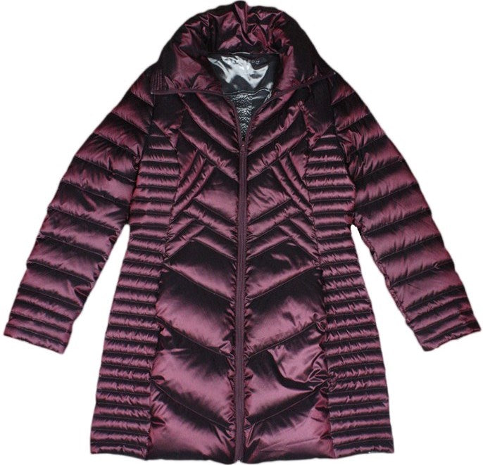 Ladies Iridescent Packable Goose Down Walker Jacket - Mulberry