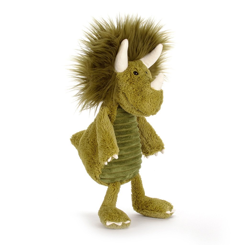 Green Plush Triceratops Dinosaur