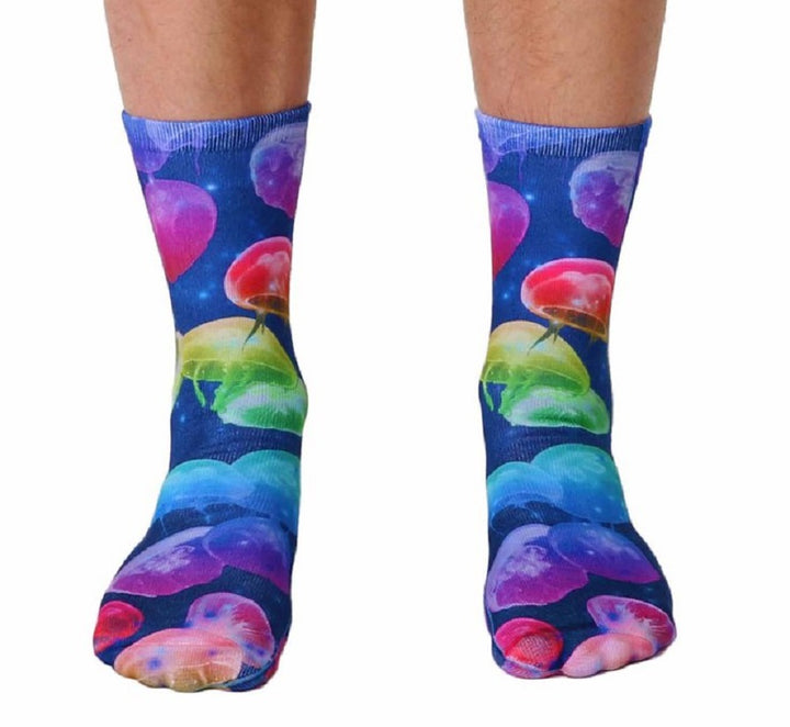 Unisex Rainbow Jellyfish Crew Socks