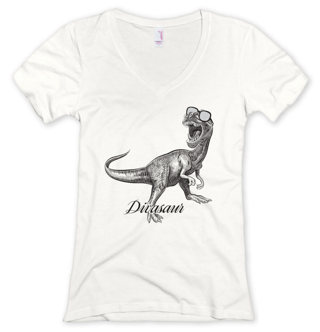 Ladies Divasaur Sheer V-Neck