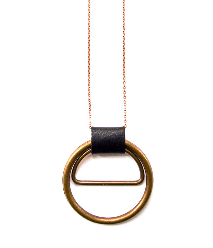 Mixed Media Circles Necklace