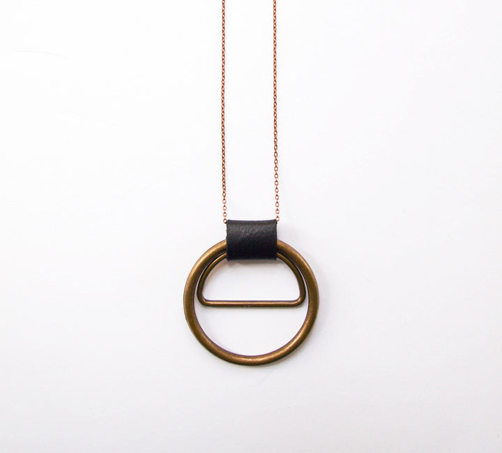 Mixed Media Circles Necklace