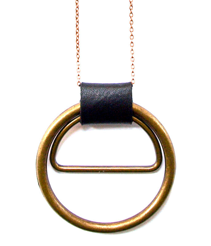 Mixed Media Circles Necklace