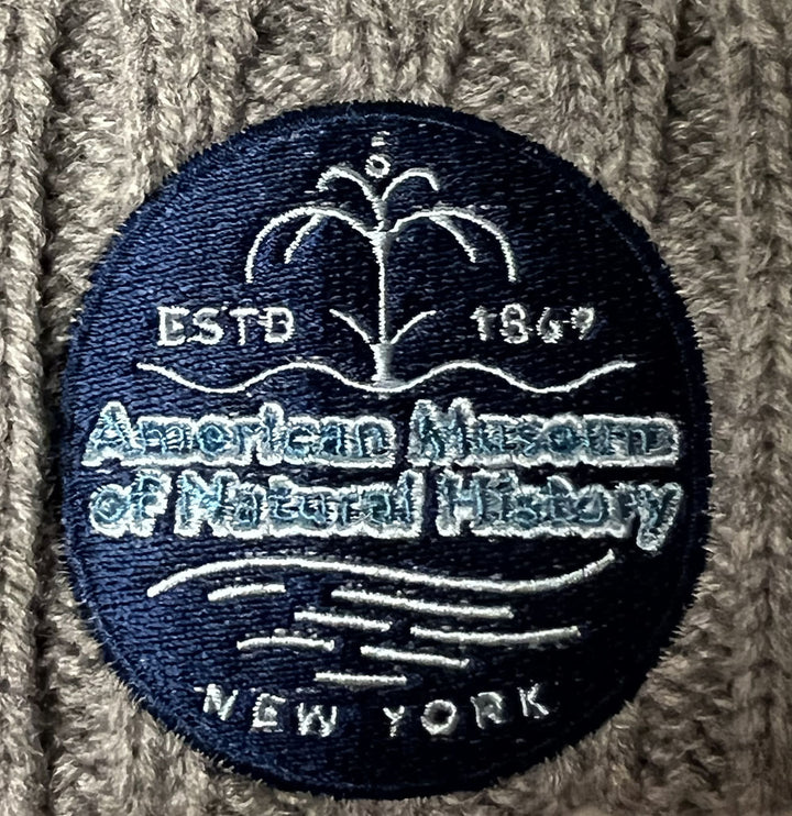 AMNH Blue Whale Spray Knit Beanie Patch