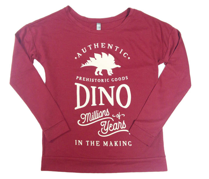 Ladies Authentic Prehistoric Goods Dino Long Sleeve