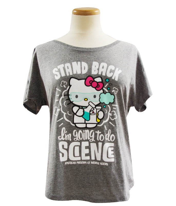 Ladies Hello Kitty Stand Back Science Dolman Tee
