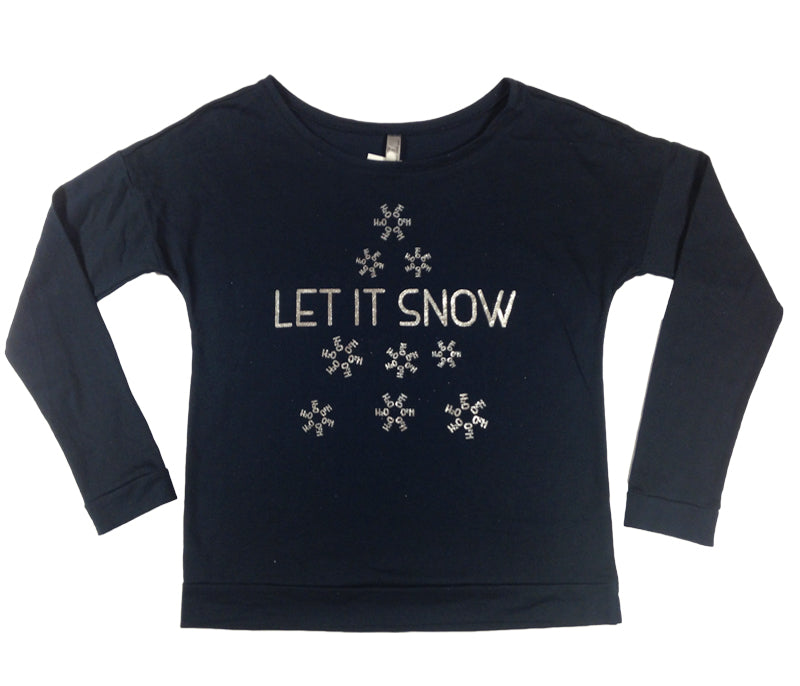 Ladies Sheer Let It Snow Long Sleeve