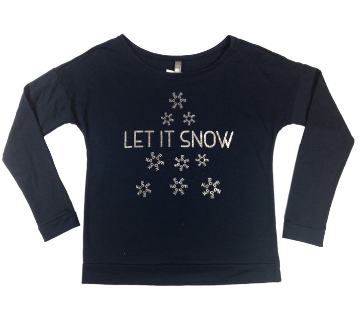 Ladies Sheer Let It Snow Long Sleeve