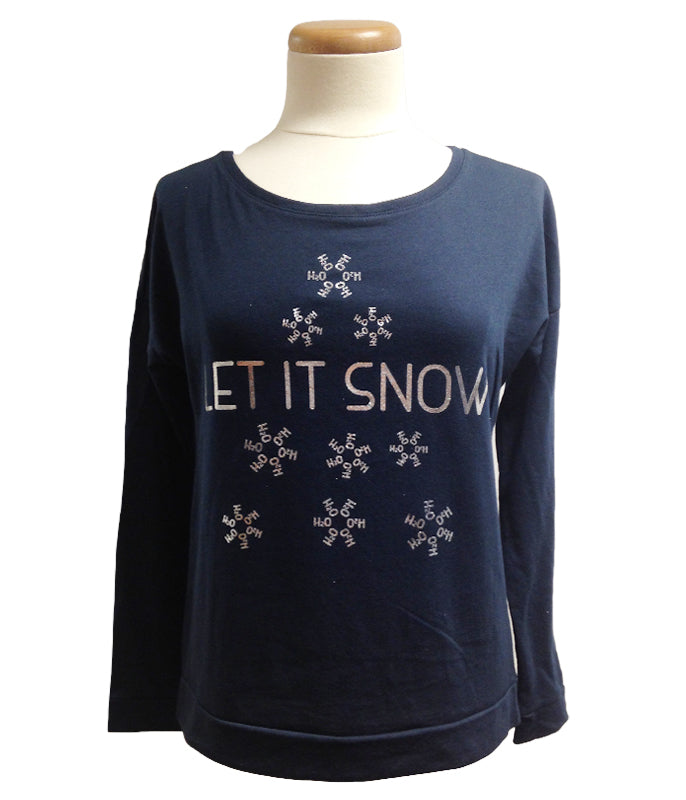 Ladies Sheer Let It Snow Long Sleeve