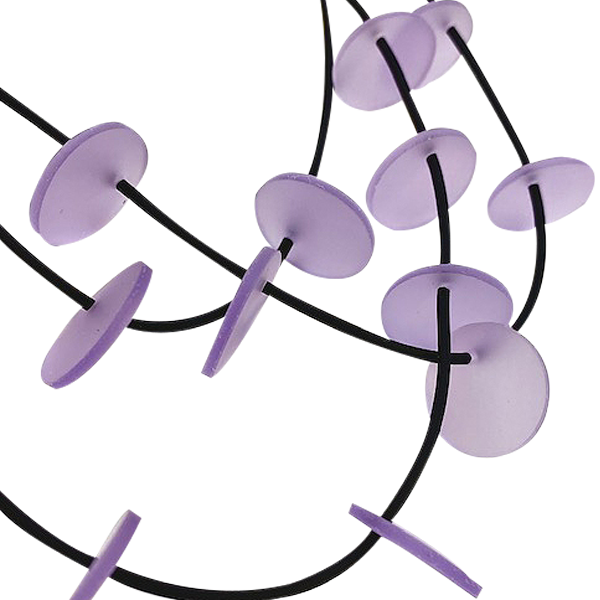 Lilac Layered Rounds Necklace