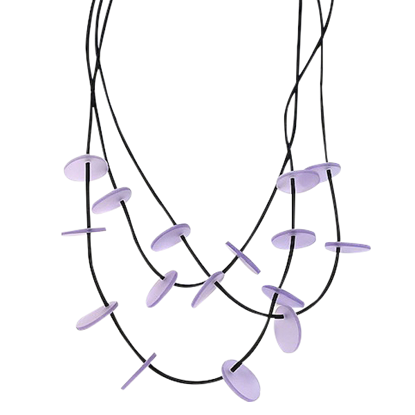 Lilac Layered Rounds Necklace