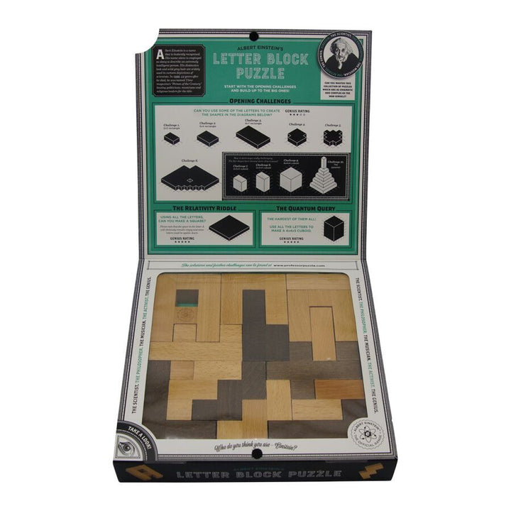Einstein's Letter Block Puzzle