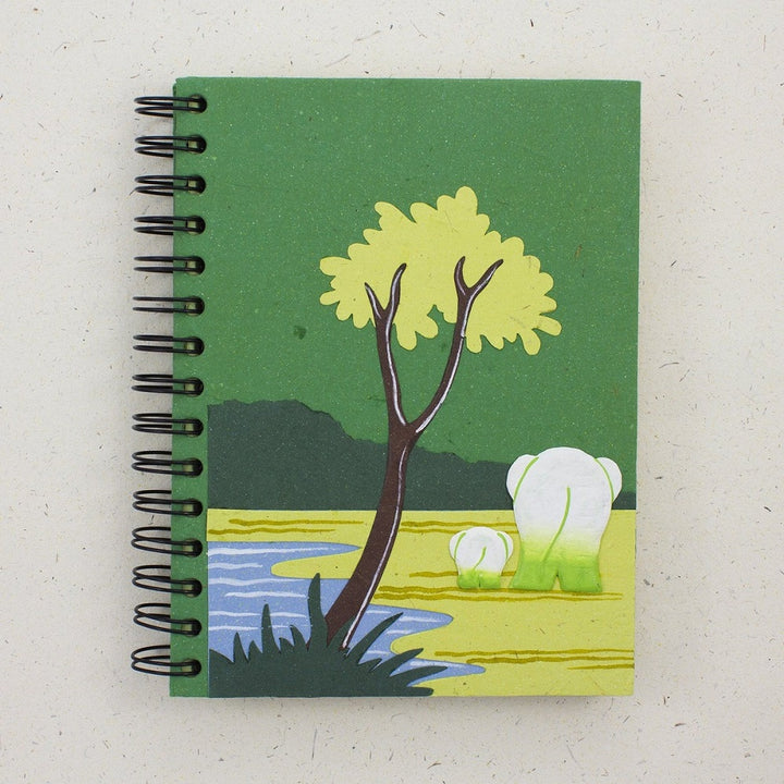 Green Elephants Spiral Notebook