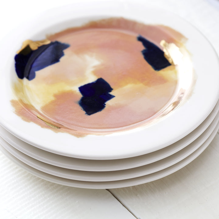 Canyon Series: Bryce Hand Painted Porcelain Salad Plate with 14K Gold Luster