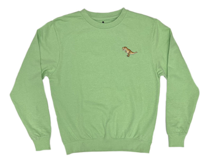 Adult Lime Green Fleece T. Rex Sweatshirt