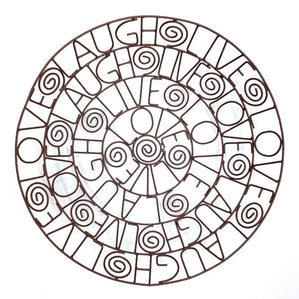 Live, Love, Laugh Metal Bowl