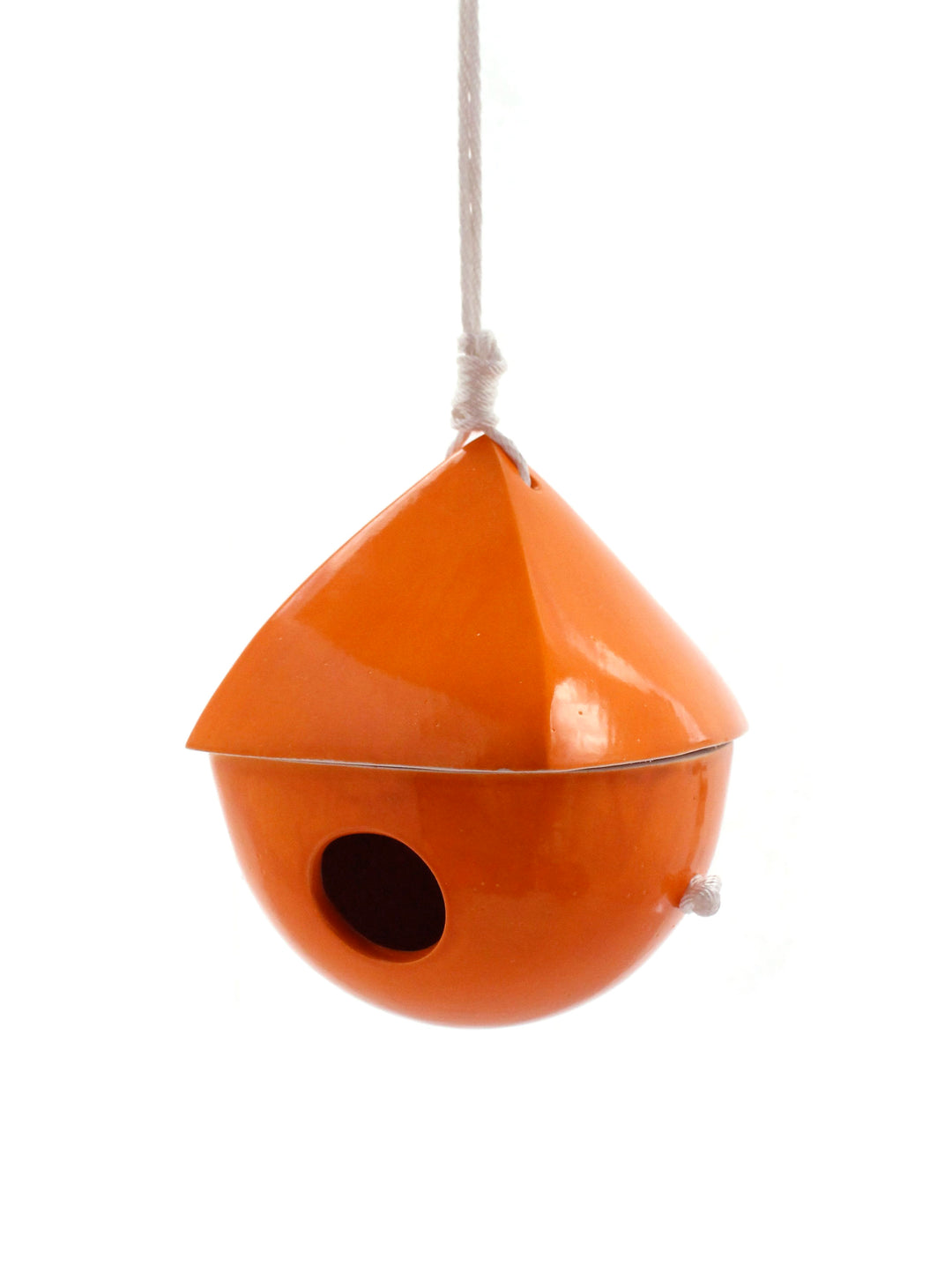 Tangerine Porcelain Birdhouse