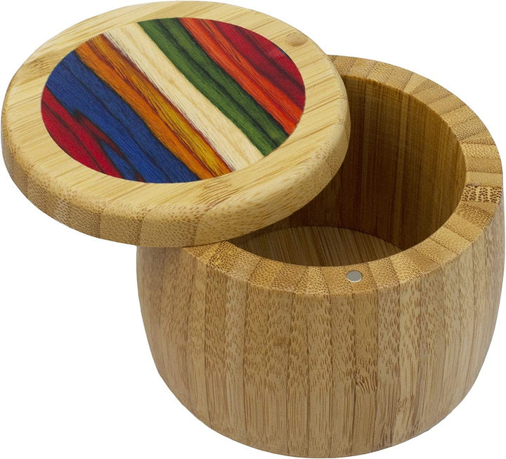 Marrakesh Rainbow Birch and Bamboo Salt Box