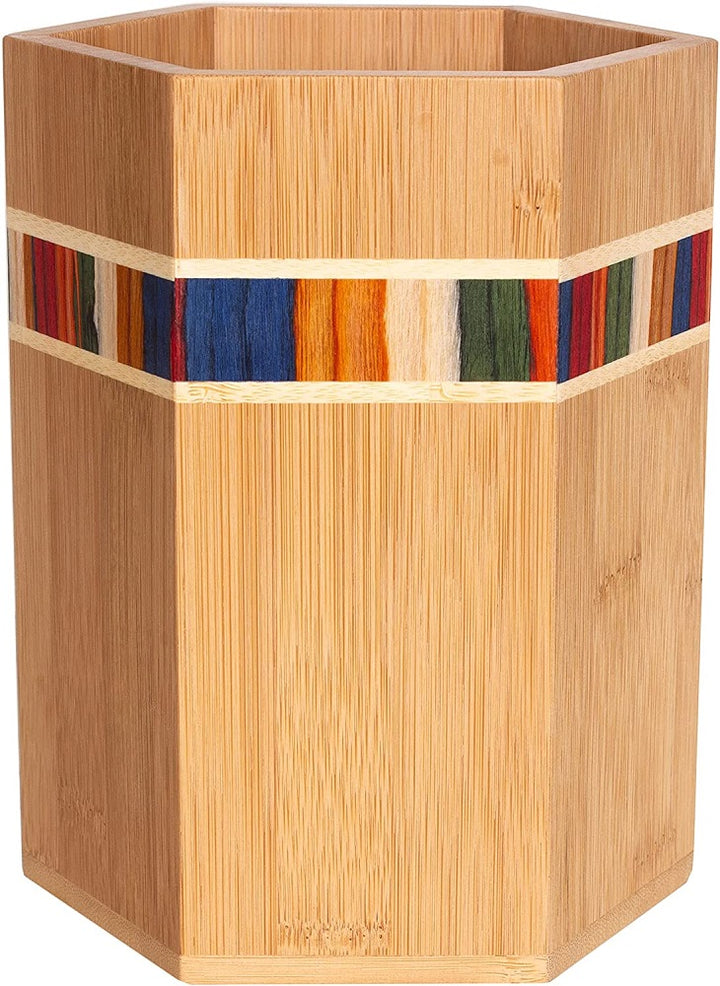 Marrakesh Rainbow Inlay Bamboo Utensil Holder
