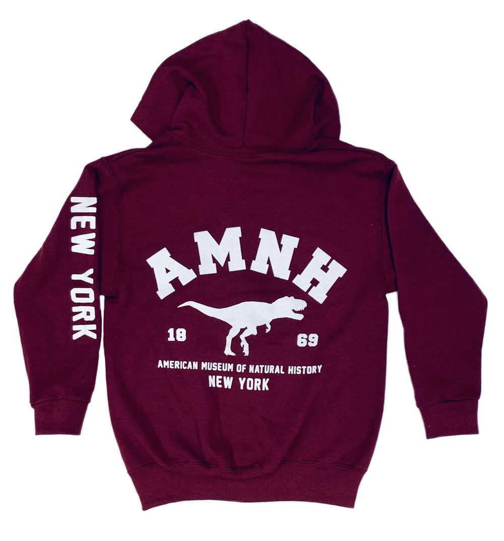 Youth Maroon AMNH Collegiate Zip Hoodie