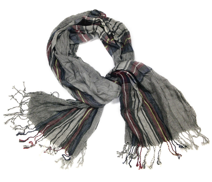 Men's Striped Wool Scarf